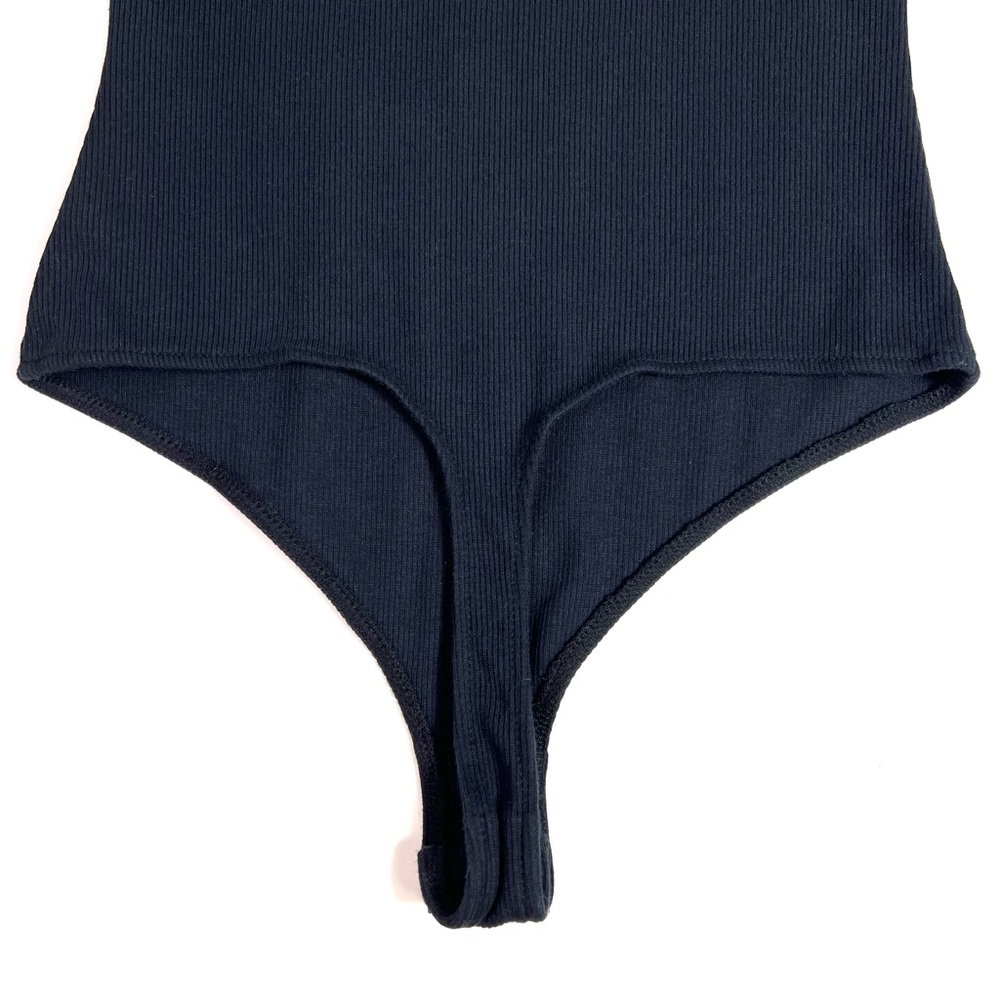 Intimately by Free People Brexley Ribbed Thong Bodysuit Black Size Small - Picture 11 of 15